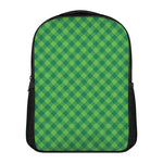 Green Plaid Saint Patrick's Day Print Casual Backpack