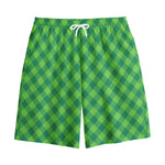 Green Plaid Saint Patrick's Day Print Cotton Shorts