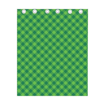 Green Plaid Saint Patrick's Day Print Curtain