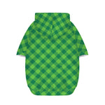 Green Plaid Saint Patrick's Day Print Dog Zip Up Hoodie