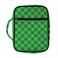 Green Plaid Saint Patrick's Day Print Front Pocket Bible Bag