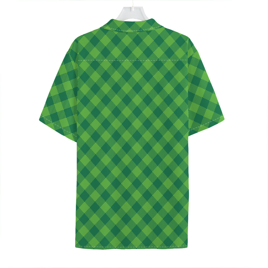 Green Plaid Saint Patrick's Day Print Hawaiian Shirt