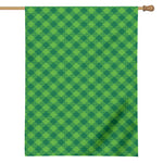 Green Plaid Saint Patrick's Day Print House Flag