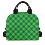 Green Plaid Saint Patrick's Day Print Insulated Lunch Bag