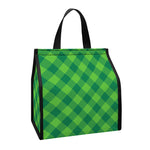 Green Plaid Saint Patrick's Day Print Insulated Lunch Tote
