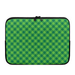 Green Plaid Saint Patrick's Day Print Laptop Sleeve