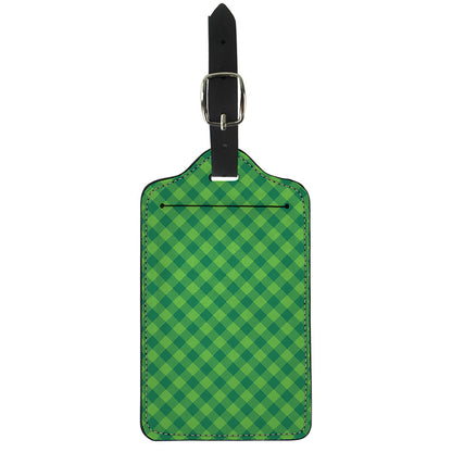 Green Plaid Saint Patrick's Day Print Luggage Tag