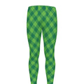 Green Plaid Saint Patrick's Day Print Men's Leggings