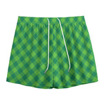 Green Plaid Saint Patrick's Day Print Mesh Shorts