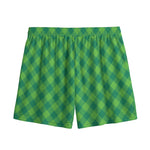 Green Plaid Saint Patrick's Day Print Mesh Shorts