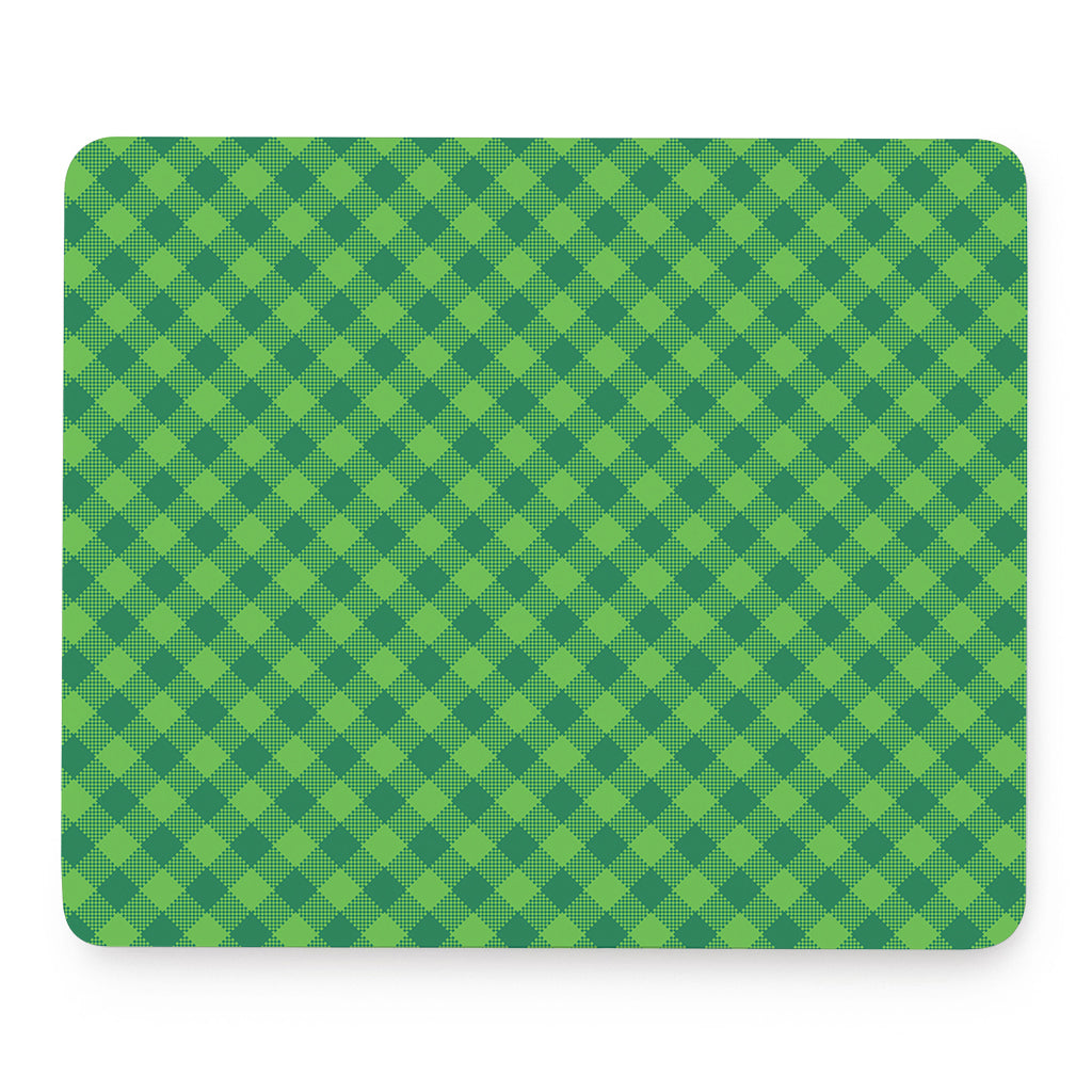 Green Plaid Saint Patrick's Day Print Mouse Pad