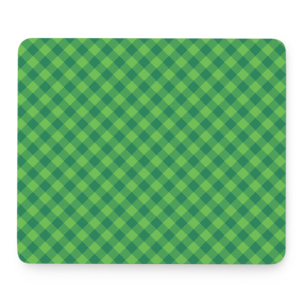 Green Plaid Saint Patrick's Day Print Mouse Pad
