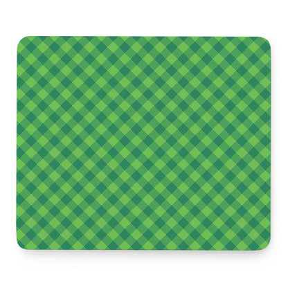Green Plaid Saint Patrick's Day Print Mouse Pad