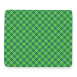 Green Plaid Saint Patrick's Day Print Mouse Pad