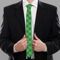 Green Plaid Saint Patrick's Day Print Necktie