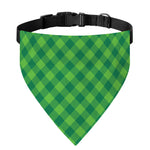 Green Plaid Saint Patrick's Day Print Over The Collar Dog Bandana