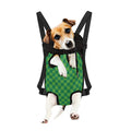 Green Plaid Saint Patrick's Day Print Pet Carrier Backpack