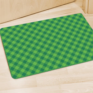 Green Plaid Saint Patrick's Day Print Polyester Doormat