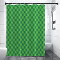 Green Plaid Saint Patrick's Day Print Premium Shower Curtain