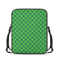Green Plaid Saint Patrick's Day Print Rectangular Crossbody Bag