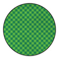 Green Plaid Saint Patrick's Day Print Round Floor Mat