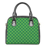 Green Plaid Saint Patrick's Day Print Shoulder Handbag