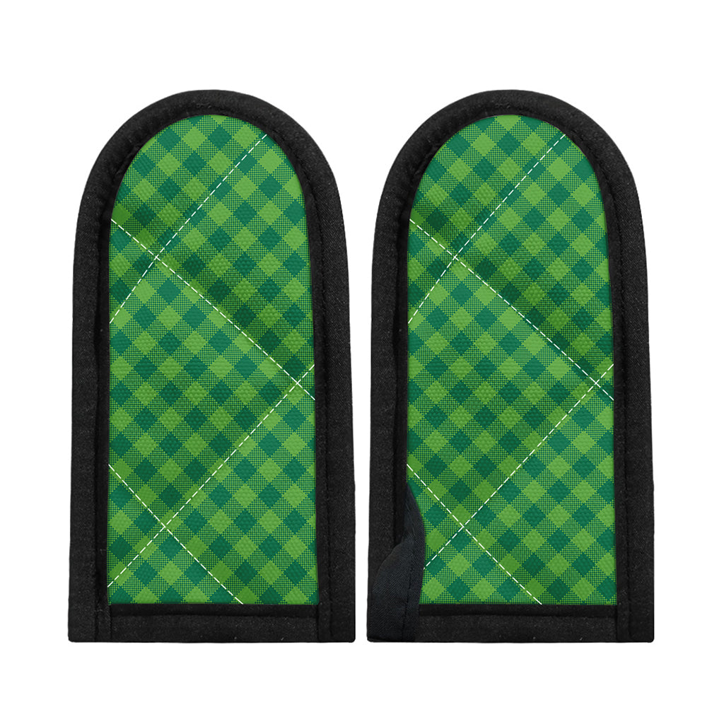 Green Plaid Saint Patrick's Day Print Skillet Handle Cover