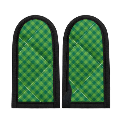 Green Plaid Saint Patrick's Day Print Skillet Handle Cover