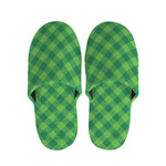 Green Plaid Saint Patrick's Day Print Slippers