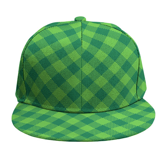 Green Plaid Saint Patrick's Day Print Snapback Cap