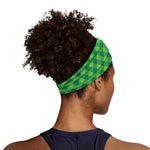 Green Plaid Saint Patrick's Day Print Sports Headband