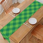 Green Plaid Saint Patrick's Day Print Table Runner