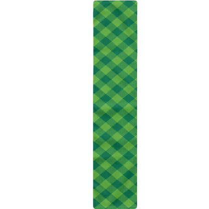 Green Plaid Saint Patrick's Day Print Table Runner
