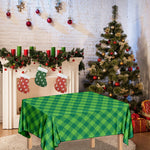 Green Plaid Saint Patrick's Day Print Tablecloth