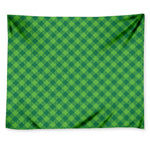 Green Plaid Saint Patrick's Day Print Tapestry