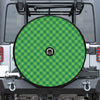 Green Plaid Saint Patrick's Day Print Tire Cover With Camera Hole