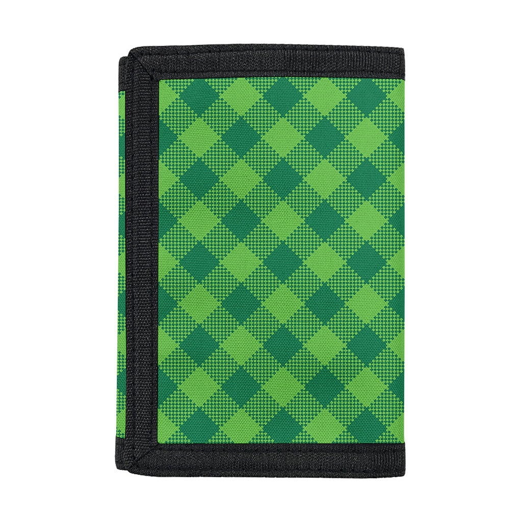 Green Plaid Saint Patrick's Day Print Trifold Wallet