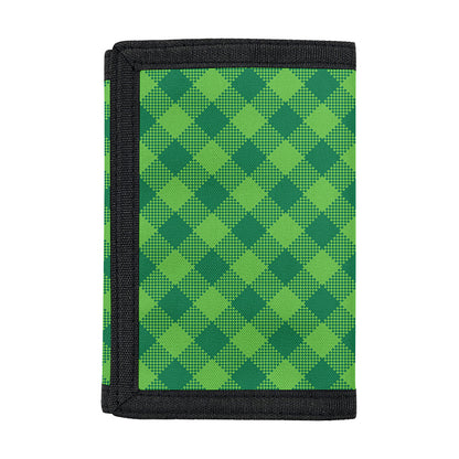 Green Plaid Saint Patrick's Day Print Trifold Wallet