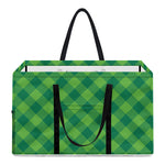 Green Plaid Saint Patrick's Day Print Utility Tote Bag
