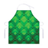 Green Playing Card Suits Pattern Print Adjustable Apron