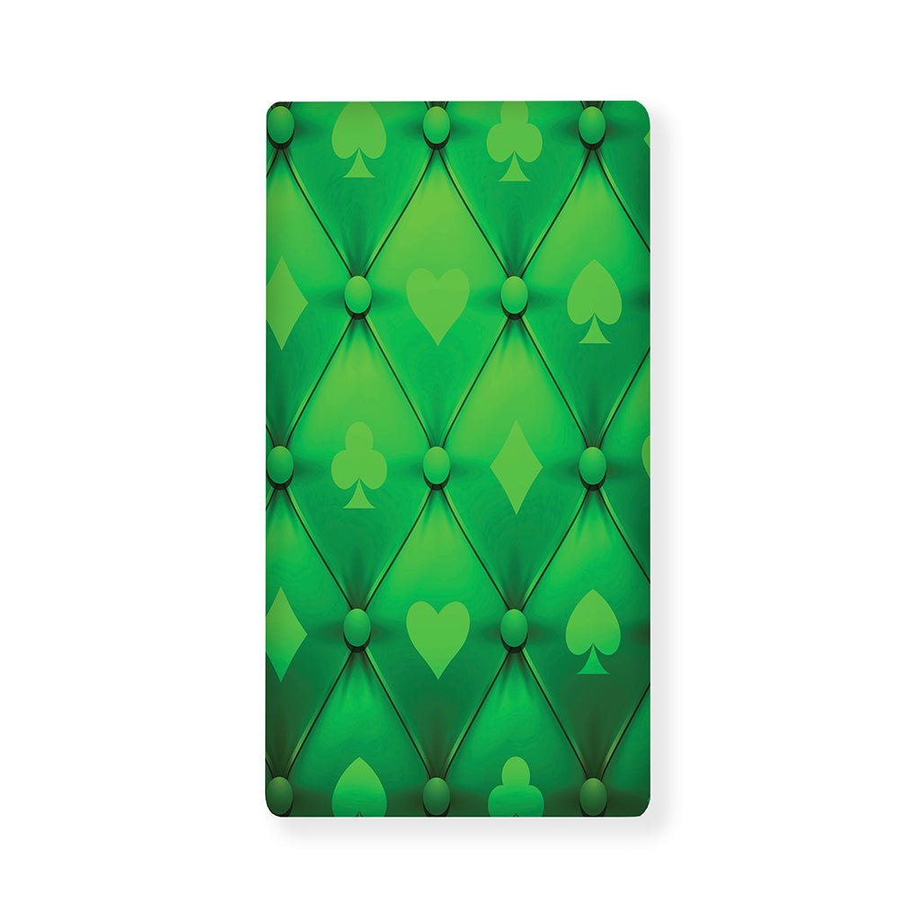 Green Playing Card Suits Pattern Print Baby Crib Sheet
