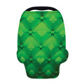 Green Playing Card Suits Pattern Print Baby Seat Cover
