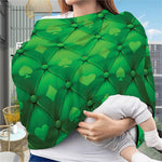 Green Playing Card Suits Pattern Print Baby Seat Cover