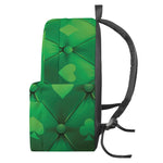 Green Playing Card Suits Pattern Print Backpack