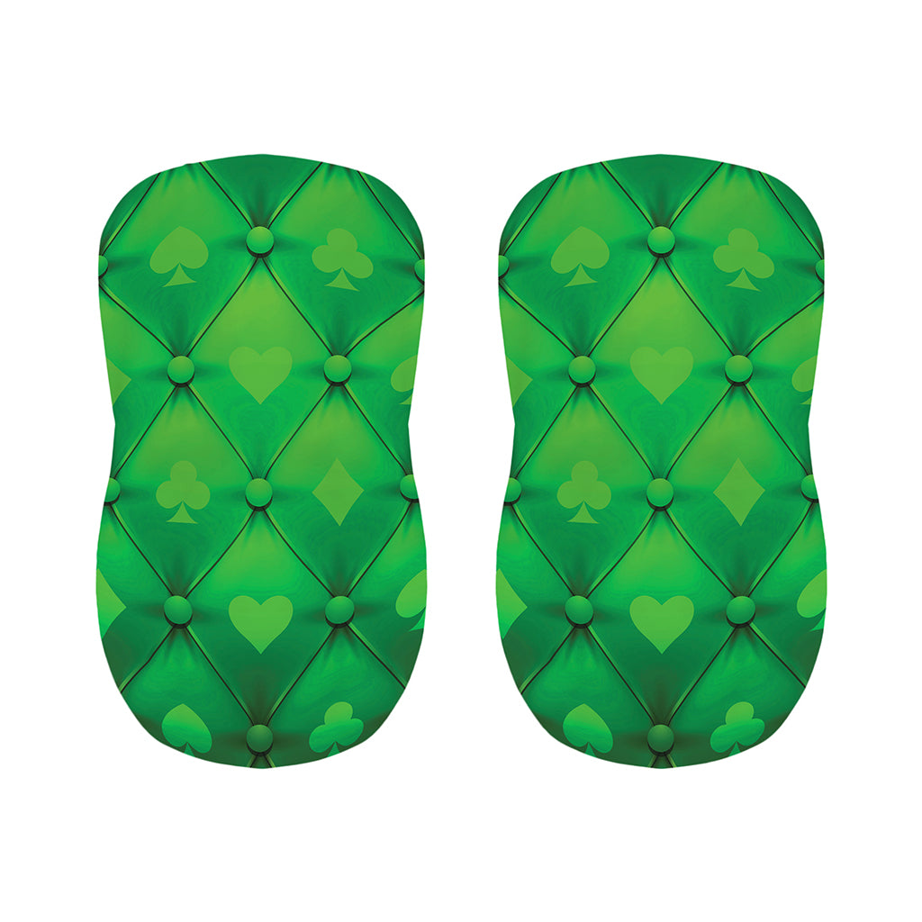 Green Playing Card Suits Pattern Print Bar Stool Covers