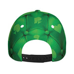 Green Playing Card Suits Pattern Print Baseball Cap