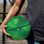 Green Playing Card Suits Pattern Print Basketball