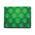 Green Playing Card Suits Pattern Print Bifold Wallet