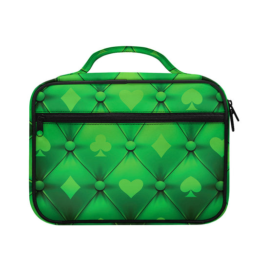 Green Playing Card Suits Pattern Print Briefcase Bible Bag