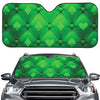 Green Playing Card Suits Pattern Print Car Windshield Sun Shade